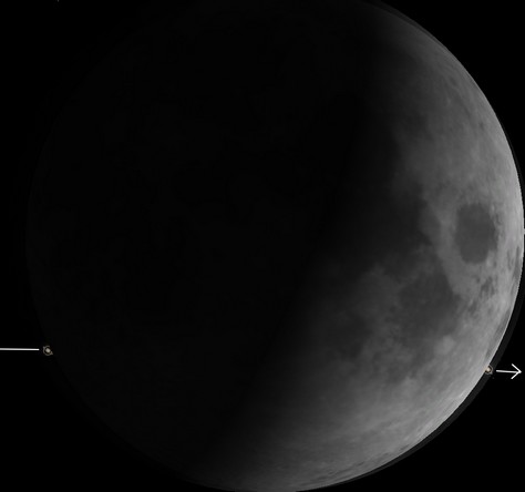 Occultation de Saturne par la Lune 22 mai 2007  Â© polaris